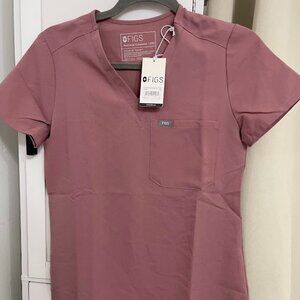 FIGS Catarina One-Pocket Scrub Top (Size XXS, Color Mauve)